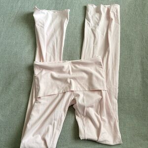 Skims baby fold over pink leggings